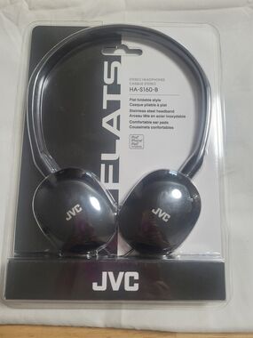 JVC HA-S160-B Foldable On-Ear Headphones - Black